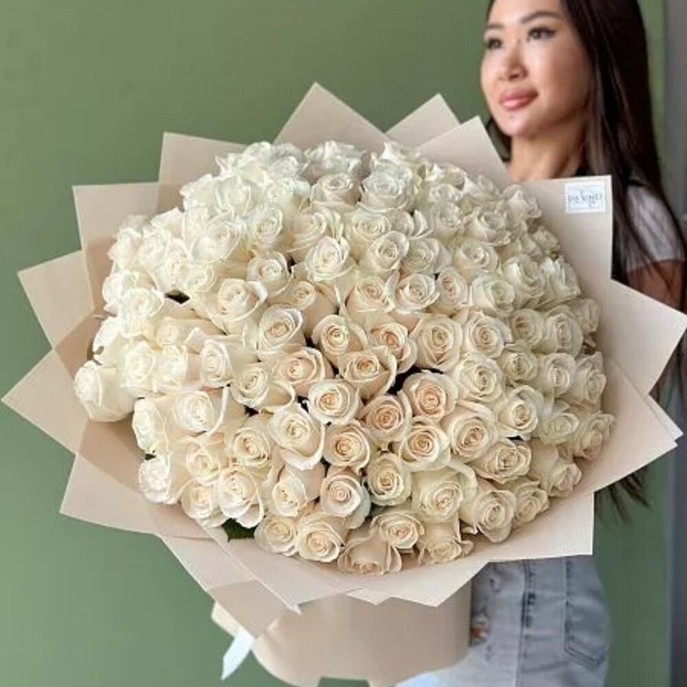 Букет из 101 розы моно